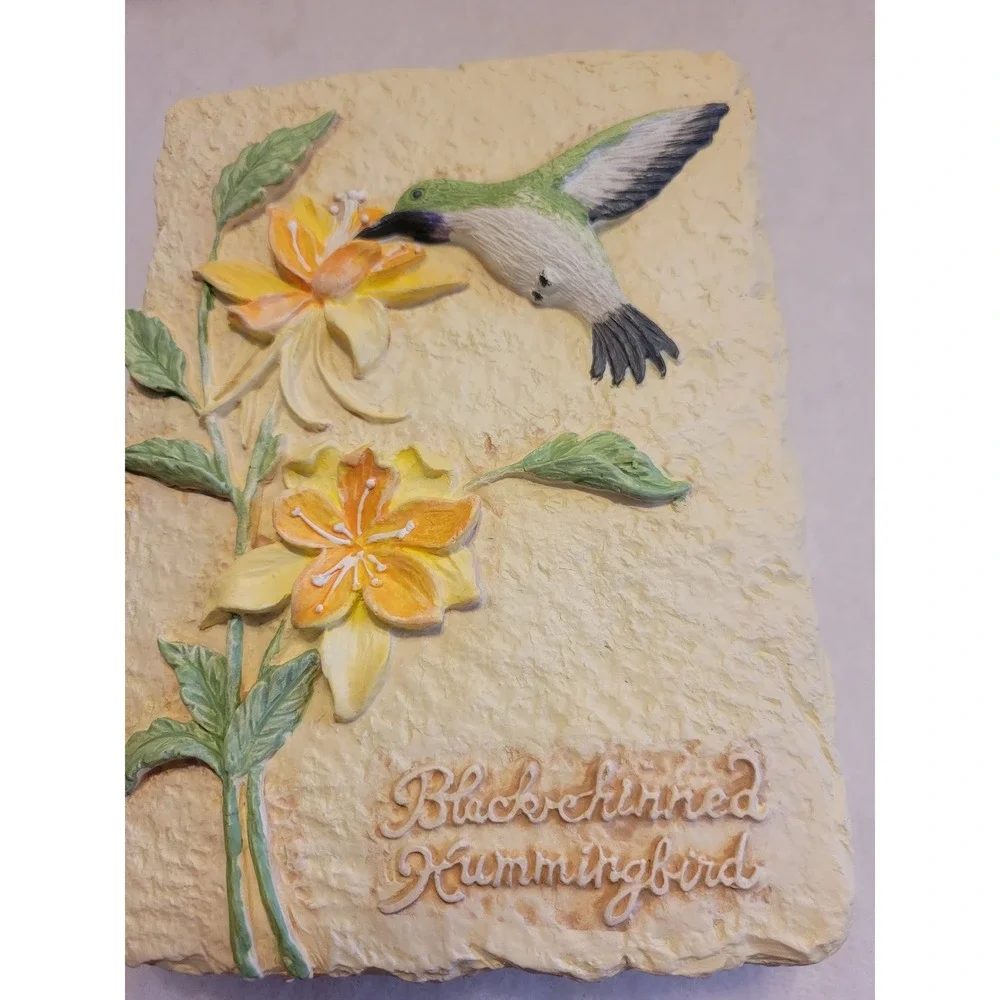 Avon Hummingbird Wall Plaques Set of 3 Vintage Farmhouse Nature Decor Multicolor